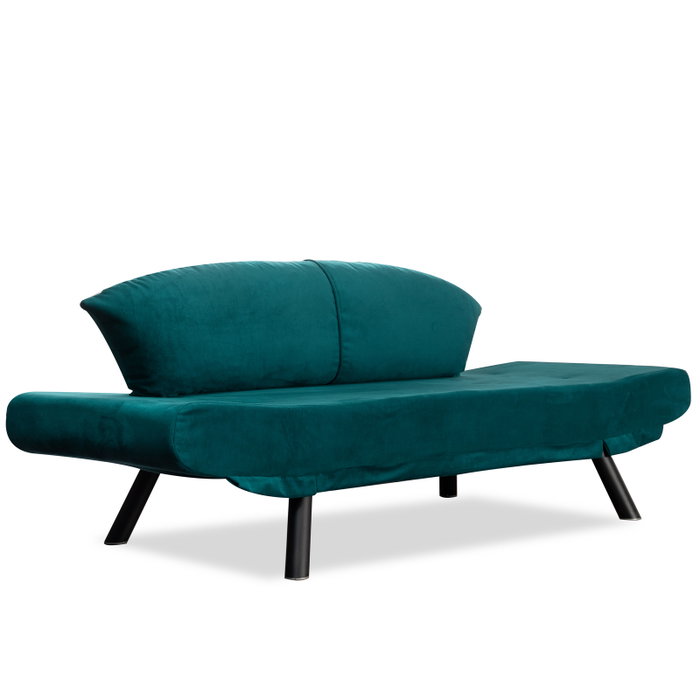 Atelier Del Sofa Genzo - Sofá cama de 2 plazas en azul petróleo Atelier Del Sofa Genzo - Sofá cama de 2 plazas en azul petróleo
